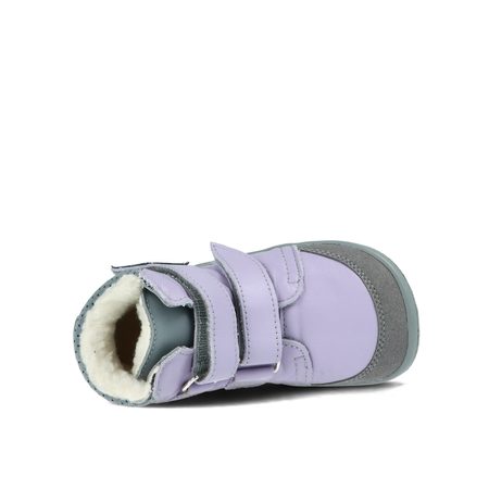BEDA ZIMNÍ VYŠŠÍ JASMINE Lila - užší kotník | Dětské zimní zateplené barefoot boty