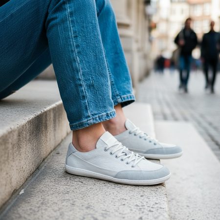 GROUNDIES AMSTERDAM Women Light Grey | Women's barefoot sneakers