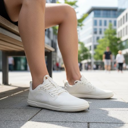 GROUNDIES ACTIVE Vanilla Off-White | Barefoot sportovní tenisky