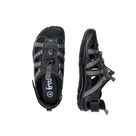 FREET ZENNOR Black Grey | Barefoot sportovní sandály