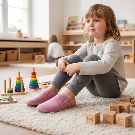 FRODDO SLIP-ON WOOLY Pink II | Barefoot Slippers