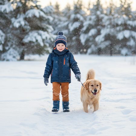 D.D.STEP W073-52306B Blue | Children's winter insulated barefoot shoes