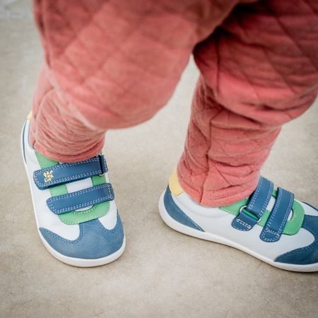 GARVALÍN TENISKY CASUAL White/Indigo | Dětské barefoot tenisky