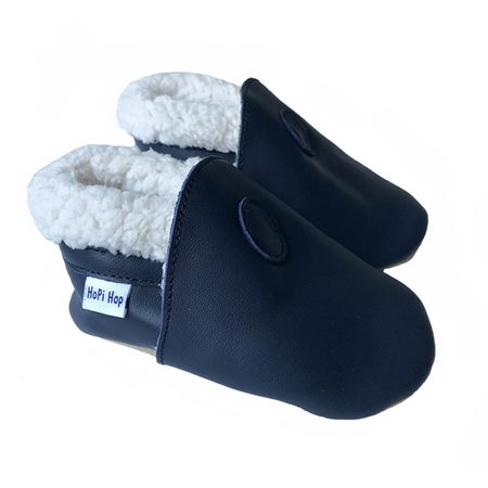 HOPI HOP KOŽENÉ CAPÁČKY ZIMNÍ Tmavě modrá 1