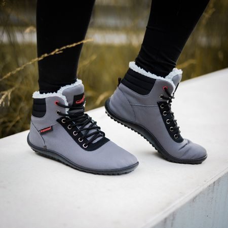 LEGUANO KOSMO Antracit | Kotníčkové zateplené barefoot boty 10