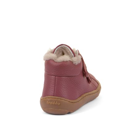 FRODDO ZIMNÍ FURRY Bordeaux | Dětské zimní zateplené barefoot boty