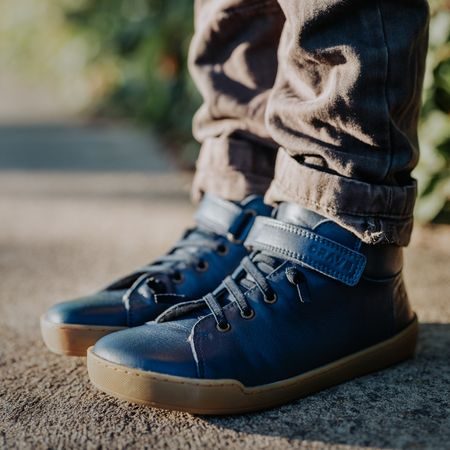 naBOSo CRAVE BERGEN Dark Blue Kids All Season Barefoot Shoes CRAVE All Season Shoes Children Experience the Comfort of Barefoot Shoes