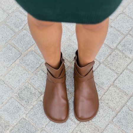 SHAPEN DIVINE Brown | Dámské barefoot kotníkové boty