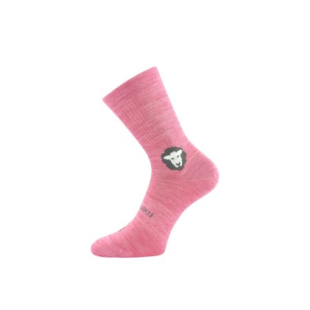 Children's Anatomically Shaped Socks BAREFOOTIK MERINO with Silver Pink