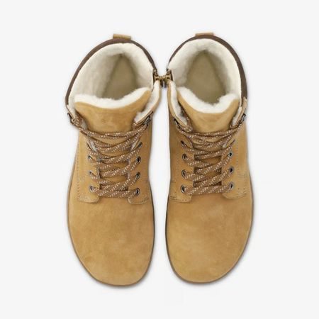 GROUNDIES® VANCOUVER 2.0 Koňakové | Pánské barefoot zateplené boty