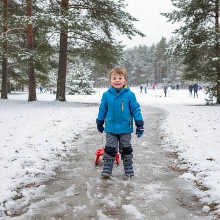 GROUNDIES OTTAWA Navy/Yellow | Dětské barefoot zateplené boty