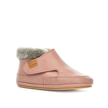 FRODDO ZIMNÍ CAPÁČKY FURRY WALKERS Dark Pink | Dětské první zateplené barefoot botičky