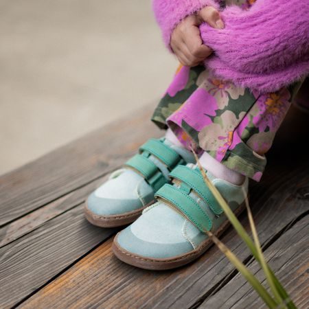 PEGRES TENISKY BF57U Mint | Dětské barefoot tenisky
