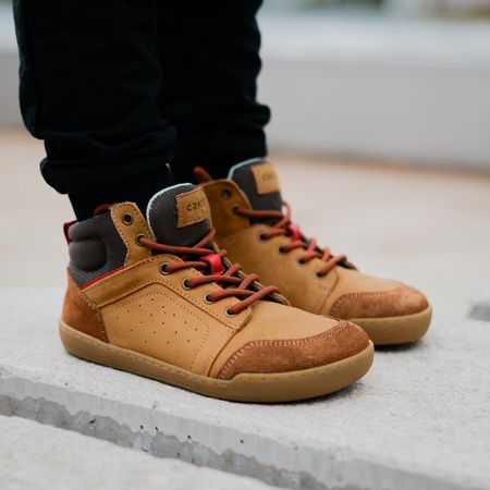 CRAVE BILBAO Cognac | Kotníkové barefoot boty