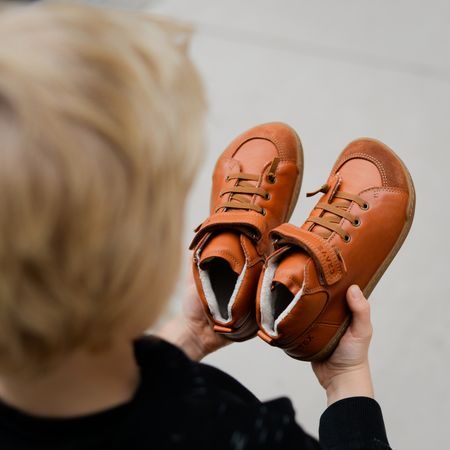 CRAVE BERGEN WINTER 2.0 Cognac | Dětské zimní zateplené barefoot boty