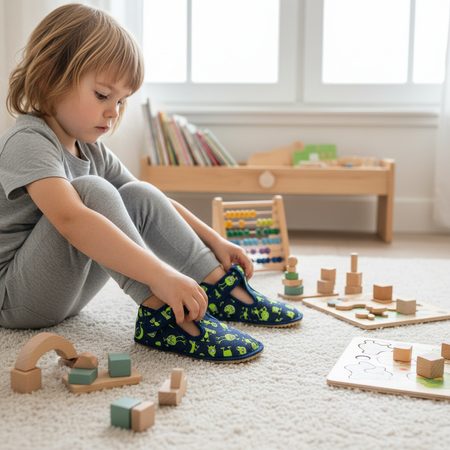 BEDA PAPUČE BFN 170020/W Monsters | Dětské barefoot přezůvky