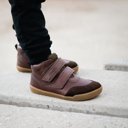 CRAVE TALINN Brown | Dětské zimní zateplené barefoot boty