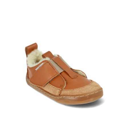 PEGRES PRVNÍ ZIMNÍ BOTIČKY SBF64W Hnědá | Dětské první barefoot zateplené botičky