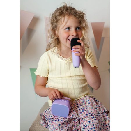 BLUETOOTH KARAOKE SET MIKROFON A REPRODUKTOR Fialový 6