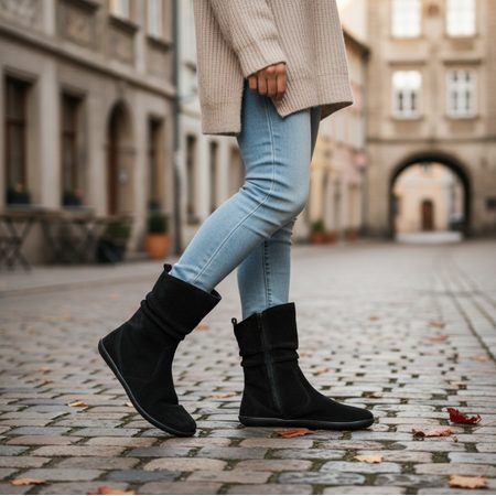 GROUNDIES ODESSA GO1 WOMEN Black | Dámské barefoot kozačky