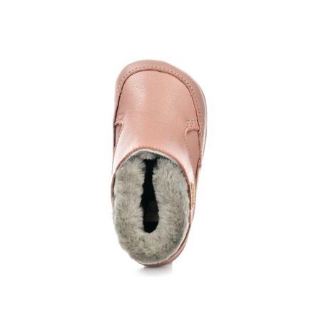 FRODDO ZIMNÍ CAPÁČKY FURRY WALKERS Dark Pink | Dětské první zateplené barefoot botičky