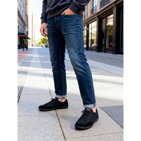 GROUNDIES AMSTERDAM MEN Black | Pánské barefoot tenisky