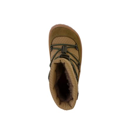 FRODDO ZIMNÍ TEX TRACK WOOL Olive | Dětské zimní zateplené barefoot boty
