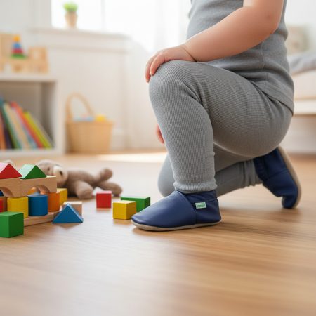 HOPI HOP BAREFOOT KOŽENÉ CAPÁČKY Tmavě modré | Dětské barefoot capáčky