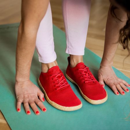 GROUNDIES ACTIVE KNIT WOMEN Red | Barefoot sportovní tenisky