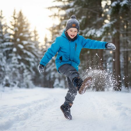 FRODDO UP TEX WINTER Dark Blue | Children's Winter Insulated Barefoot Boots