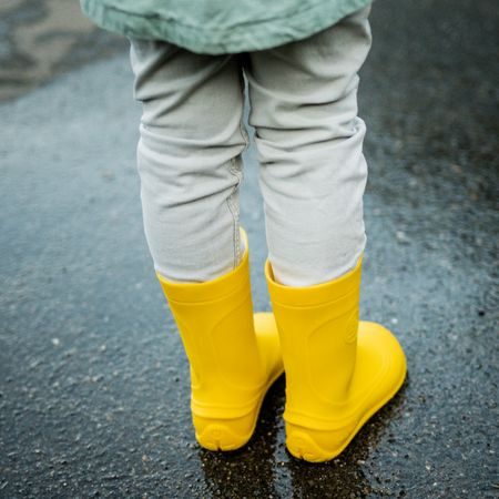 CRAVE MONSOON Yellow | Dětské barefoot holínky