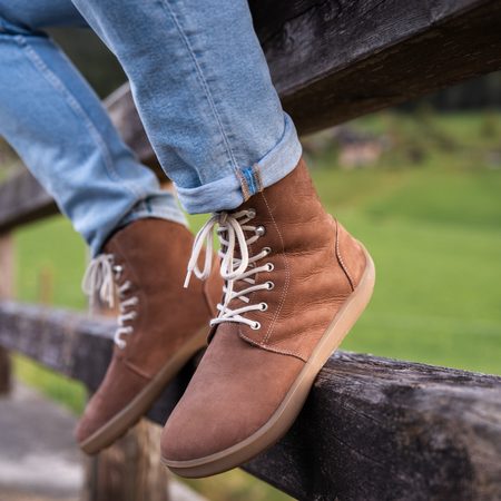 BE LENKA WINTER 3.0 Walnut Brown | Zimní zateplené barefoot boty