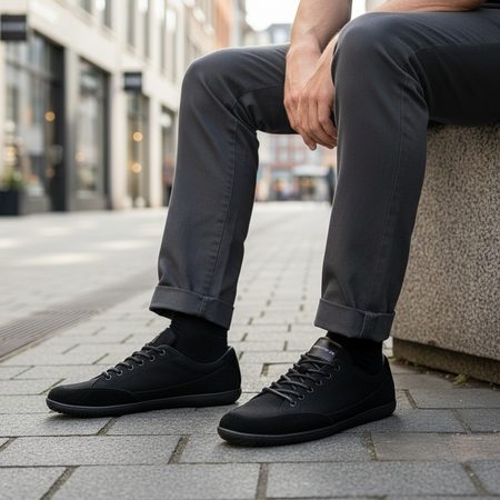 GROUNDIES AMSTERDAM MEN Black | Pánské barefoot tenisky