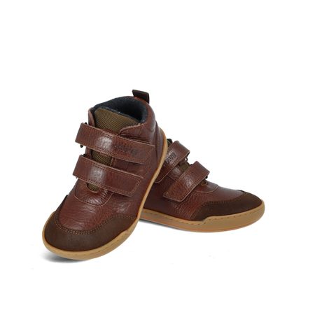 CRAVE TALINN Brown | Dětské zimní zateplené barefoot boty