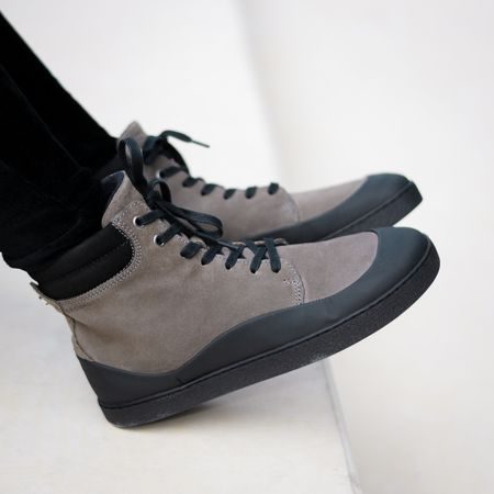 GROUNDIES TORINO Stone Black | Dámské zimní zateplené barefoot bot