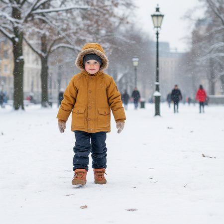 CRAVE BERGEN WINTER 3.0 Cognac | Dětské zimní zateplené barefoot boty