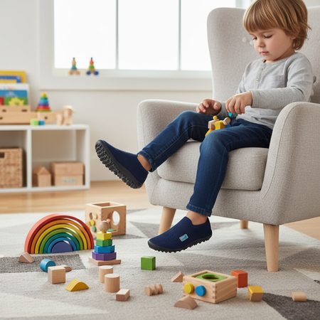 LEGUANO LEGUANITO SCIO Blue| Dětské barefoot tenisky