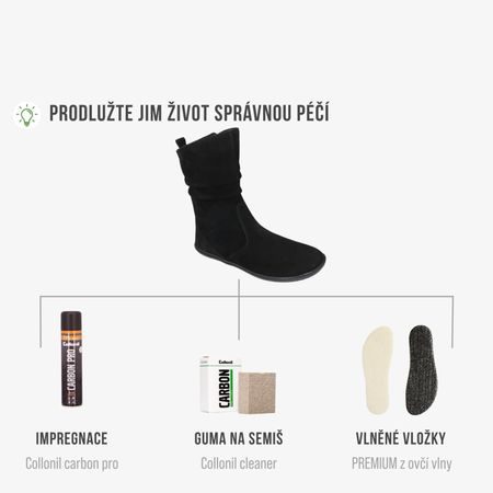 GROUNDIES ODESSA GO1 WOMEN Black | Dámské barefoot kozačky