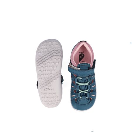BOBUX SUMMIT Tidal Teal-Pink Diamond Multi | Dětské barefoot sandály  3