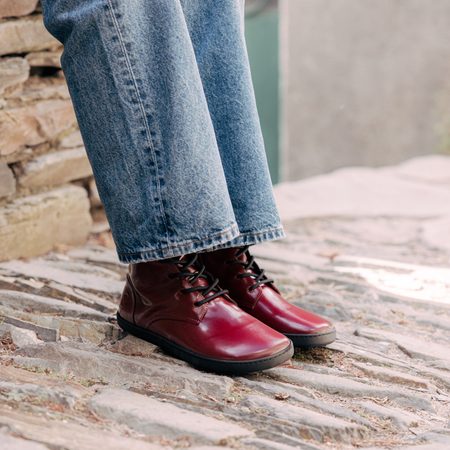 SHAPEN MAVERICK Plum | Kotníkové barefoot boty
