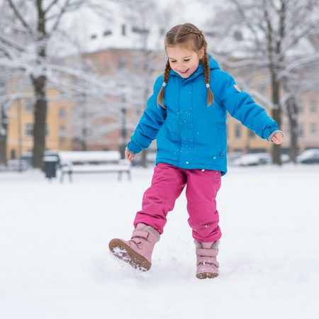 FRODDO ANKLE WINTER FURRY BOOT Pink | Children's Winter Insulated Barefoot Boots