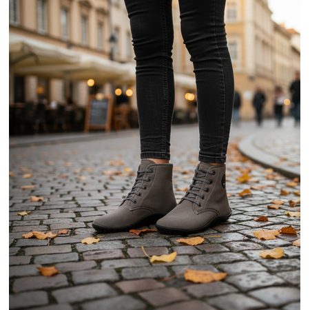 LEGUANO CHESTER Grey | Kotníkové barefoot boty