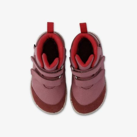 GROUNDIES OTTAWA Berry/Red | Dětské barefoot zateplené boty