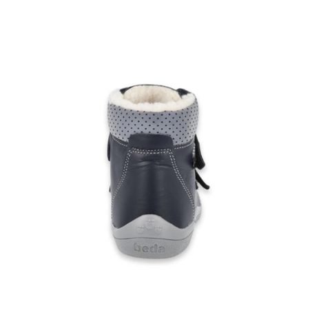 BEDA VYŠŠÍ ZIMNÍ BF 0004/W/SO/MK LUC Black/Grey | Dětské zimní zateplené barefoot boty