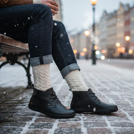 ANGLES ATLAS WINTER Black | Ankle Barefoot Shoes