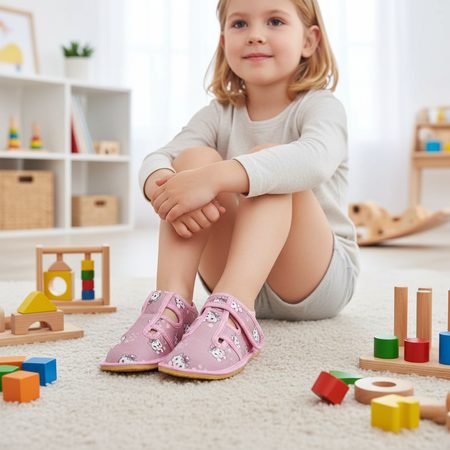 CRAVE Pink Cat | Children's barefoot slippers