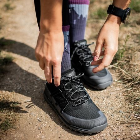 XERO SHOES SCRAMBLER TRAIL LOW WP Black / Asphalt | Barefoot outdoorové boty