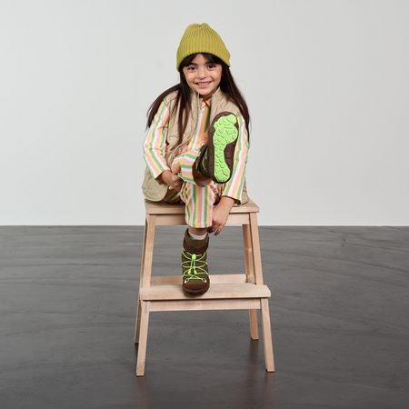 AFFENZAHN SNOWY WITTY VEGAN SNOWBOOT FROG Green Brown 2