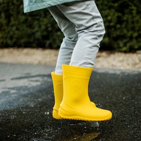 CRAVE MONSOON Yellow | Dětské barefoot holínky