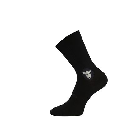 ANATOMICALLY SHAPED MERINO SOCKS BAREFOOTAN with Silver Ions BLACK
